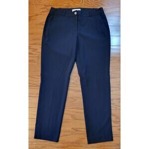 Michael Kors Navy Blue Stretch Straight Leg Pants Womens Size 6